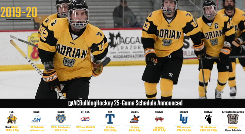 Adrian College Hockey Announces 2019-20 Slate