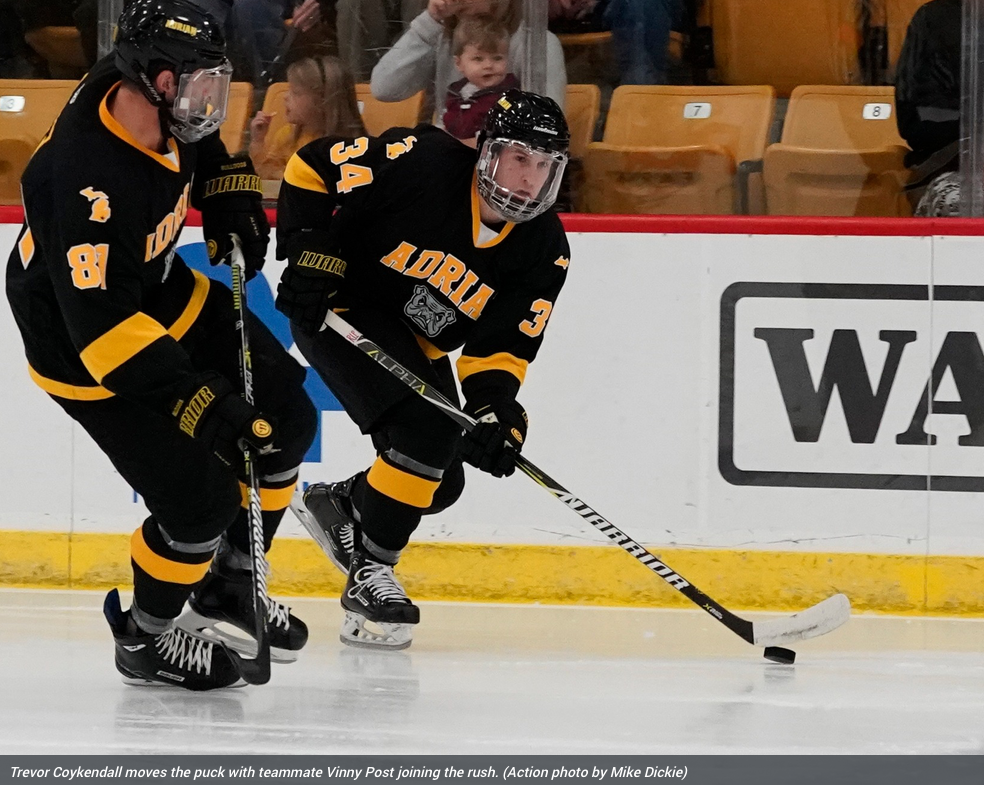 No. 8 Adrian College Hockey Splits at Marian