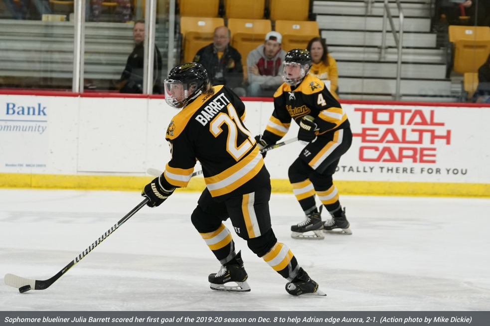 Power Play Goal in Second Period Lifts Adrian to Sweep of Aurora