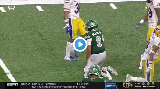 WATCH: EMU QB Ejected From Bowl Game After Ref Takes Awful Flop