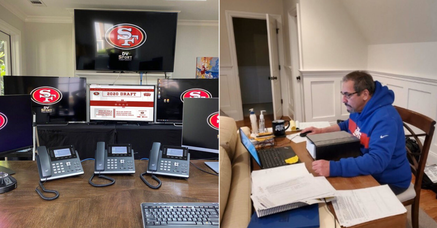 49ers GM John Lynch Home Draft Setup Compared To Giants GM Dave Gettleman’s is Wild