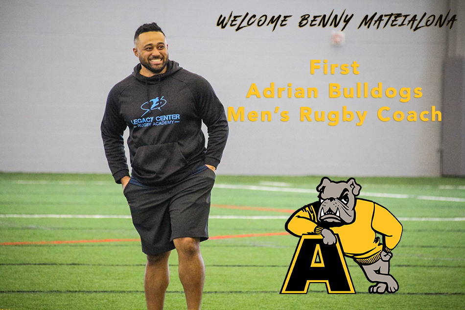 Benny Mateialona Tapped as First Men’s Rugby Head Coach at Adrian College