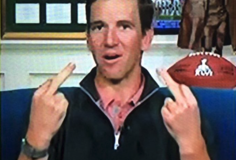 WATCH: Eli Manning Flips Off Audience During Monday Night Football